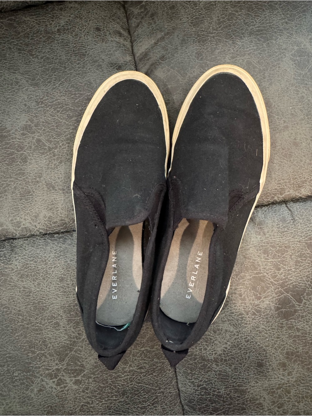 Everlane Black Slip-On Canvas Sneakers